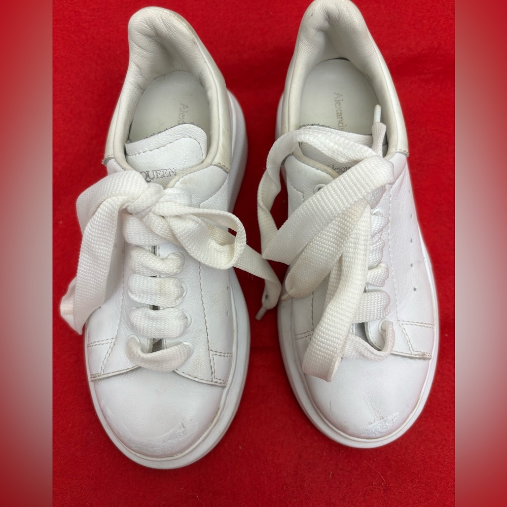 Alexander McQueen Leather Platform Sneakers , SZ 28, box 28